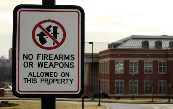 No Firearms UNCC Sign