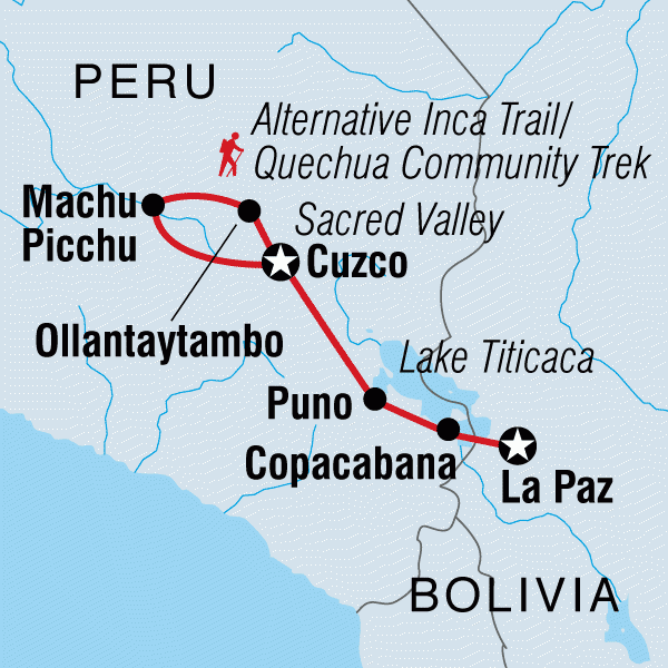I was stuck in the middle of nowhere in Bolivia, somewhere on this map between La Paz and the border.
