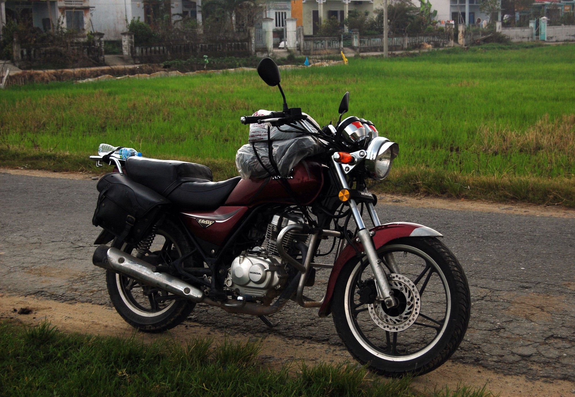 This Honda motorbike was my home for a motorcycle tour in Vietnam.