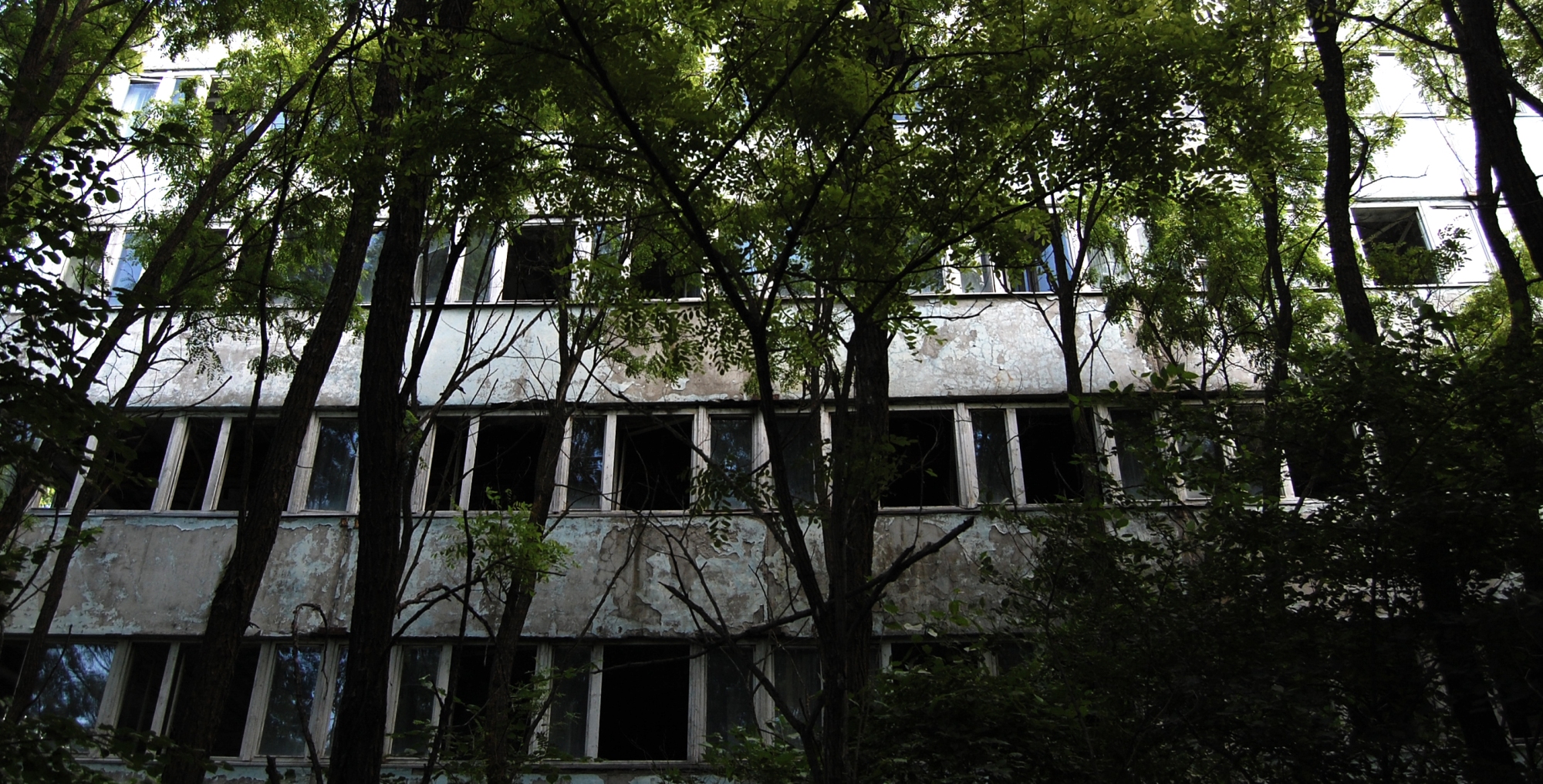 Visiting Chernobyl: one of many apartment blocks.